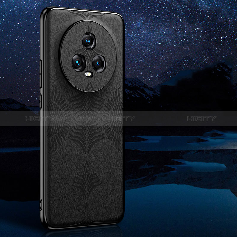 Handyhülle Hülle Luxus Leder Schutzhülle GS4 für Huawei Honor Magic5 5G Schwarz Plus