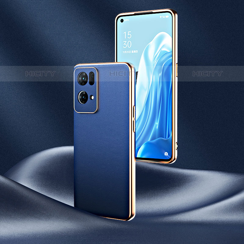 Handyhülle Hülle Luxus Leder Schutzhülle GS4 für Oppo Reno7 Pro 5G Blau