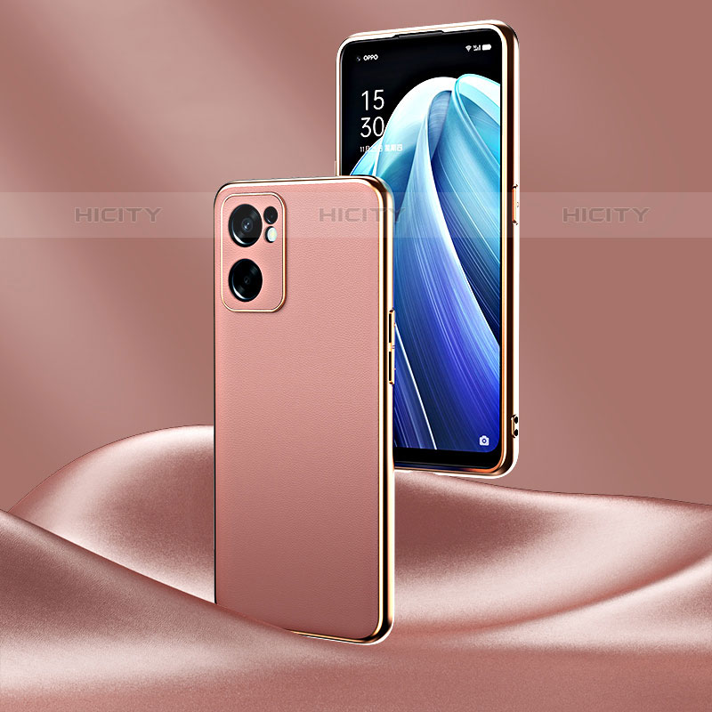 Handyhülle Hülle Luxus Leder Schutzhülle GS4 für Oppo Reno7 SE 5G Rosa