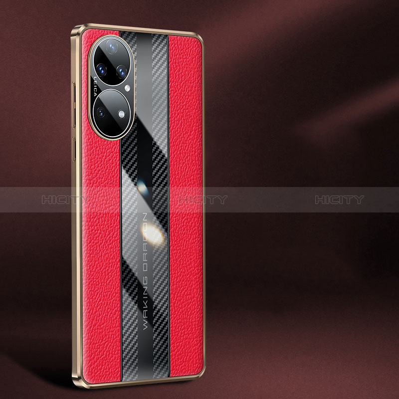 Handyhülle Hülle Luxus Leder Schutzhülle JB1 für Huawei P50 Pro Rot