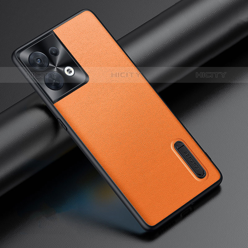 Handyhülle Hülle Luxus Leder Schutzhülle JB1 für Oppo Reno9 Pro 5G Orange Plus