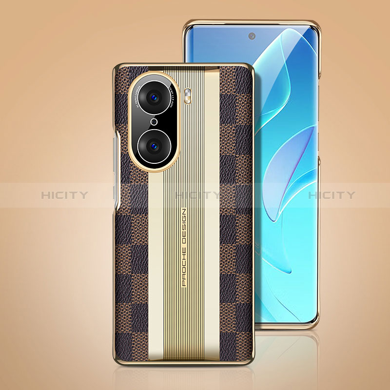 Handyhülle Hülle Luxus Leder Schutzhülle JB4 für Huawei Honor 60 Pro 5G Braun Plus