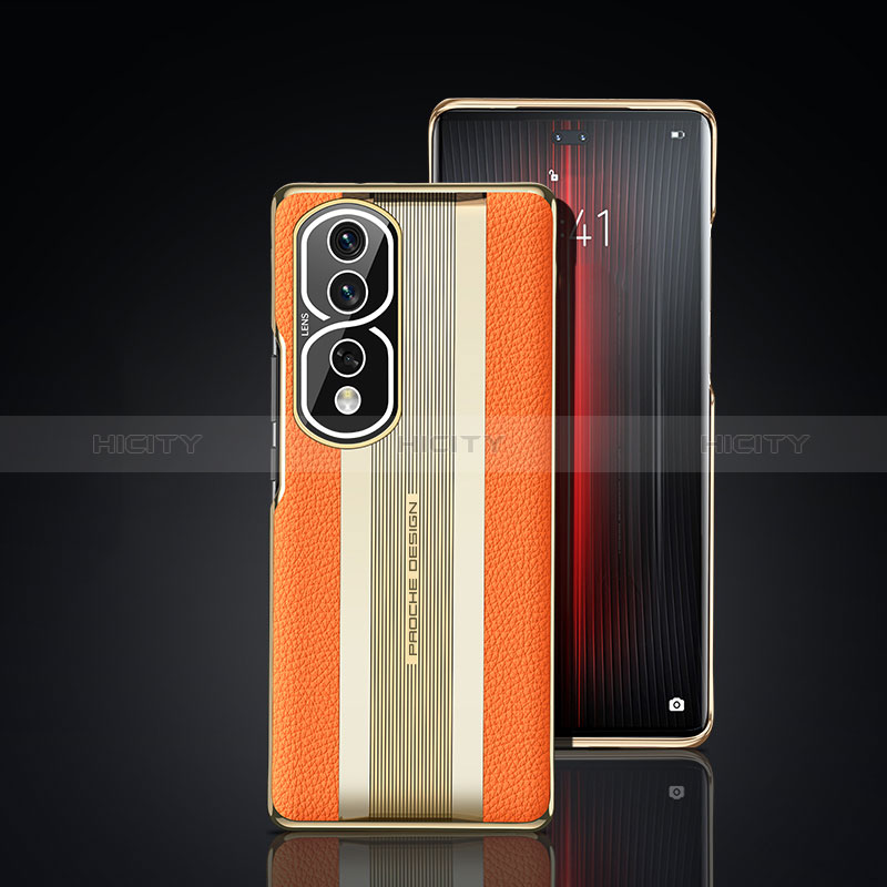 Handyhülle Hülle Luxus Leder Schutzhülle JB6 für Huawei Honor 80 Pro 5G Orange