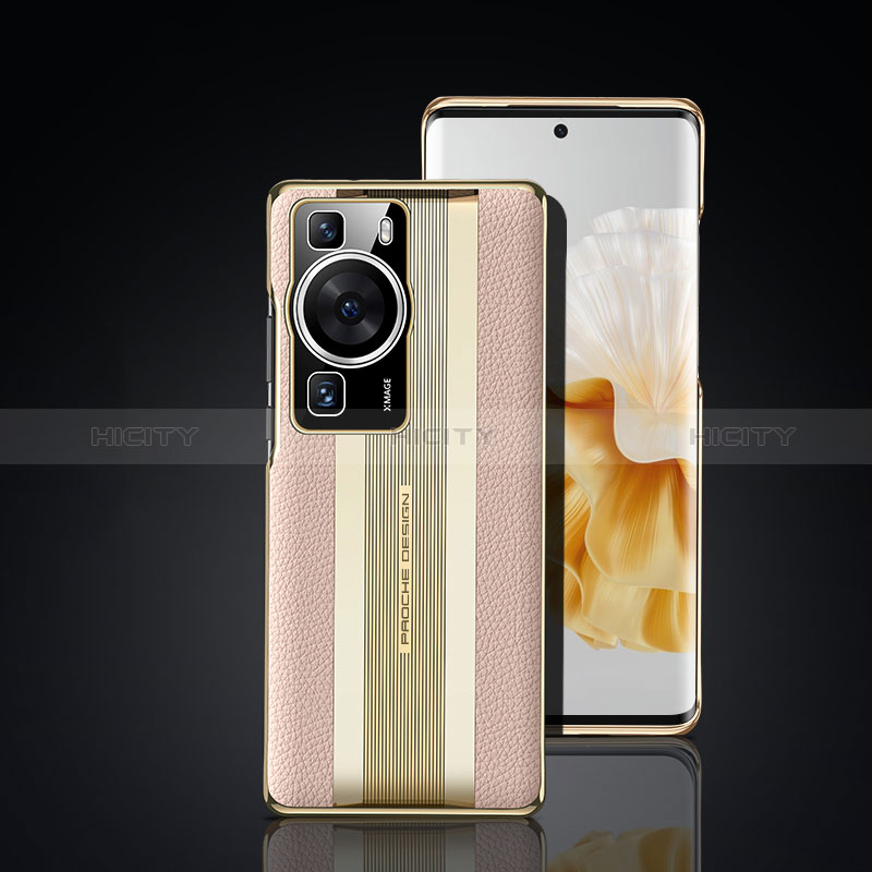 Handyhülle Hülle Luxus Leder Schutzhülle JB6 für Huawei P60 Pro Gold Plus