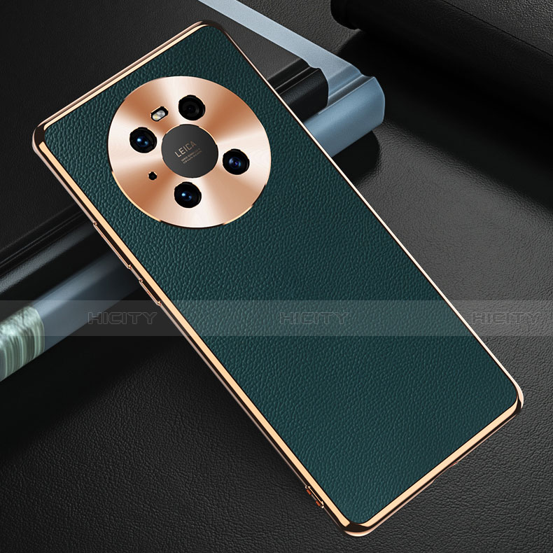 Handyhülle Hülle Luxus Leder Schutzhülle K03 für Huawei Mate 40 Pro Cyan