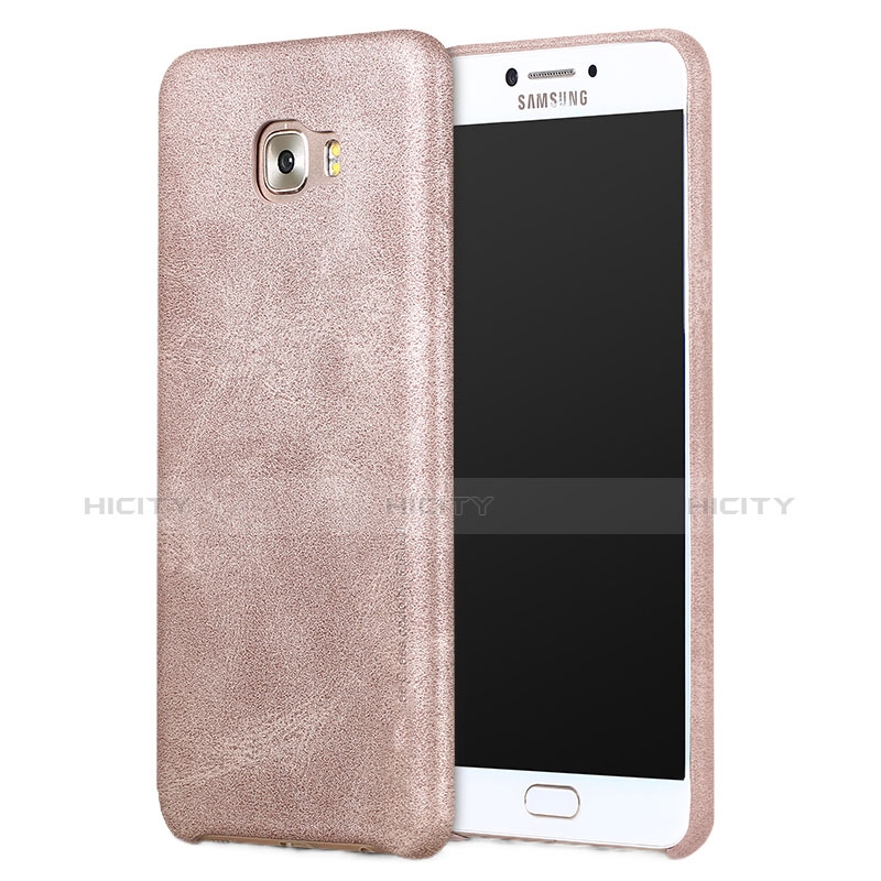 Handyhülle Hülle Luxus Leder Schutzhülle L01 für Samsung Galaxy C9 Pro C9000 Rosegold