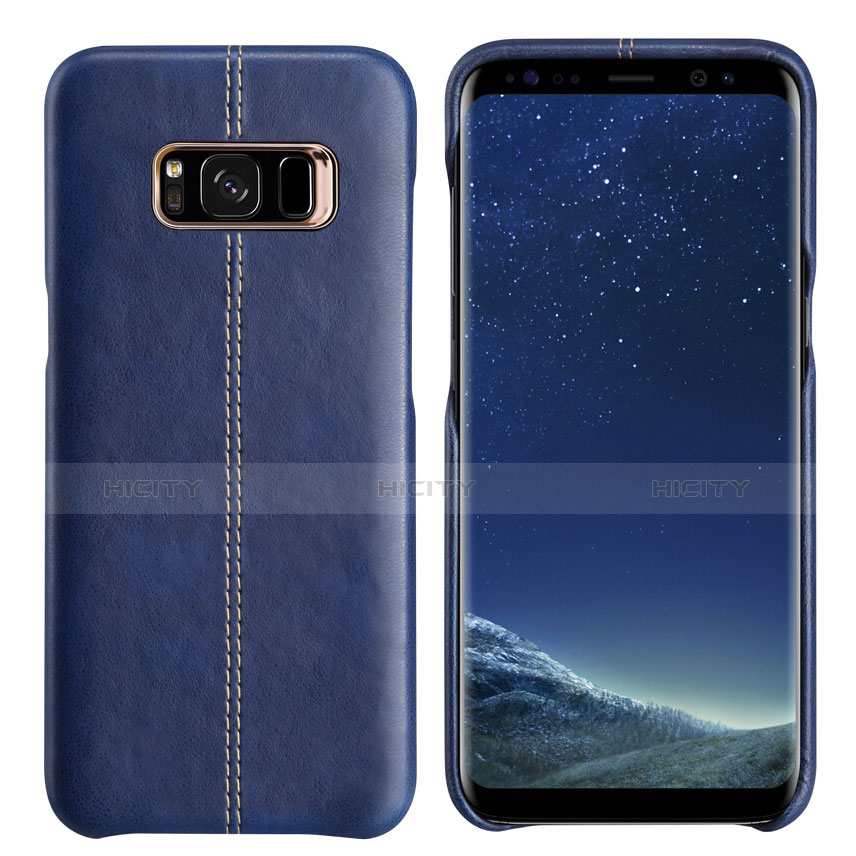 Handyhülle Hülle Luxus Leder Schutzhülle L01 für Samsung Galaxy S8 Plus Blau