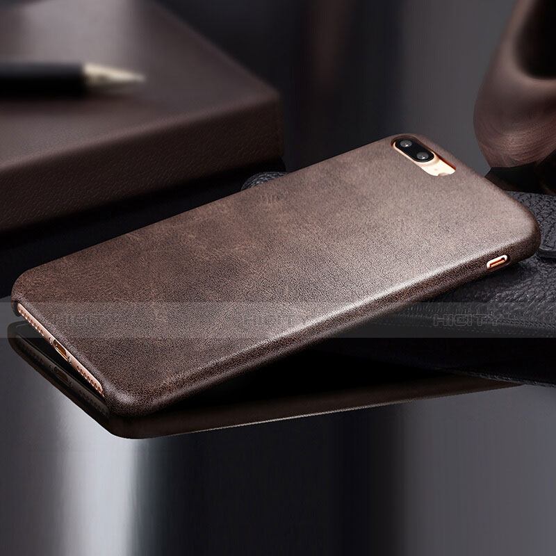 Handyhülle Hülle Luxus Leder Schutzhülle L02 für Apple iPhone 7 Plus Braun