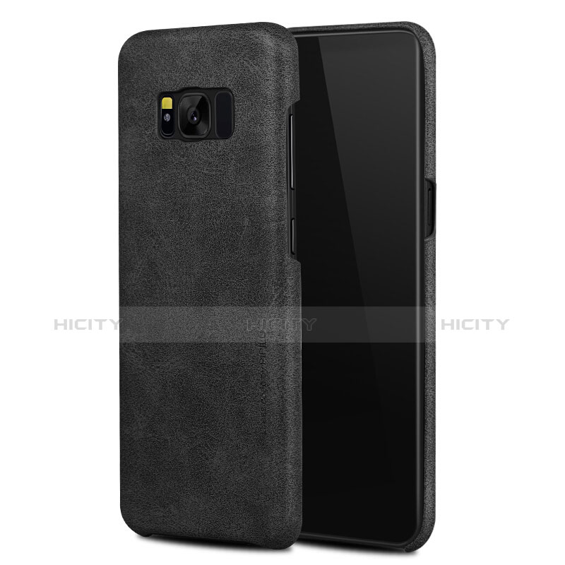 Handyhülle Hülle Luxus Leder Schutzhülle L02 für Samsung Galaxy S8 Plus Schwarz