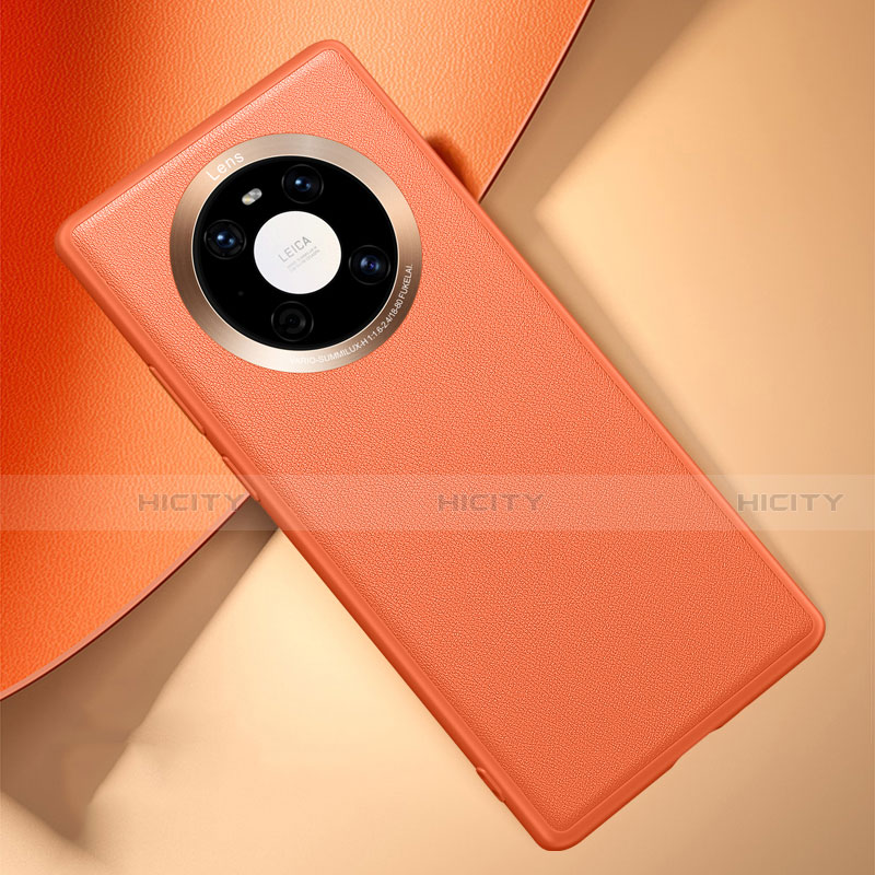 Handyhülle Hülle Luxus Leder Schutzhülle L04 für Huawei Mate 40 Pro Orange