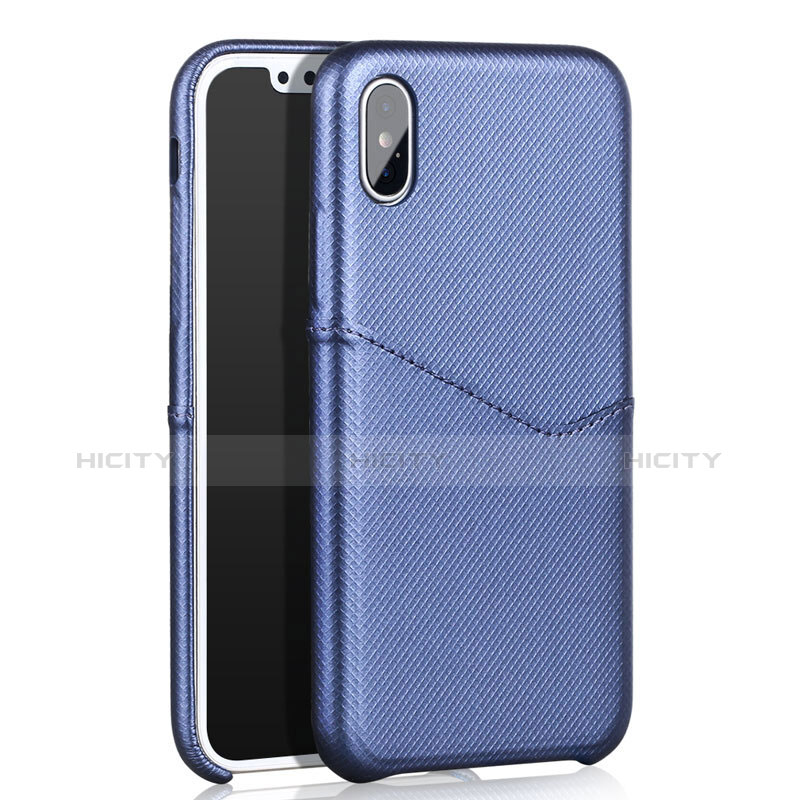 Handyhülle Hülle Luxus Leder Schutzhülle L05 für Apple iPhone X Blau