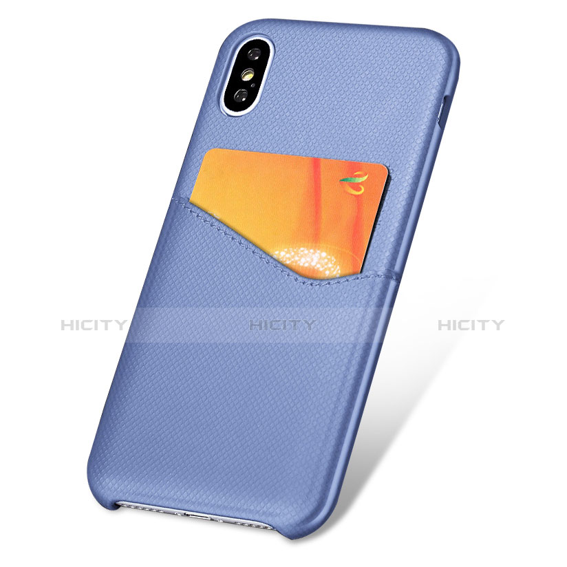 Handyhülle Hülle Luxus Leder Schutzhülle L05 für Apple iPhone X Blau