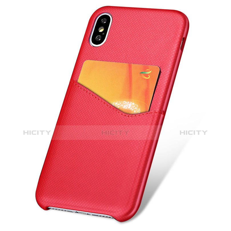 Handyhülle Hülle Luxus Leder Schutzhülle L05 für Apple iPhone X Rot