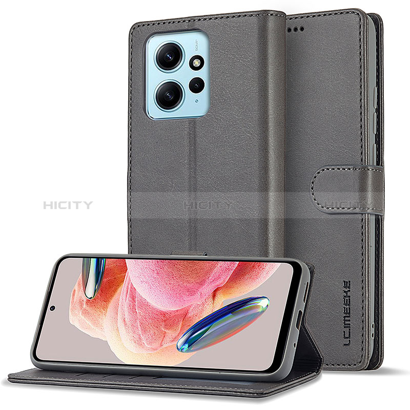 Handyhülle Hülle Luxus Leder Schutzhülle LC1 für Xiaomi Redmi Note 12 4G Grau Plus