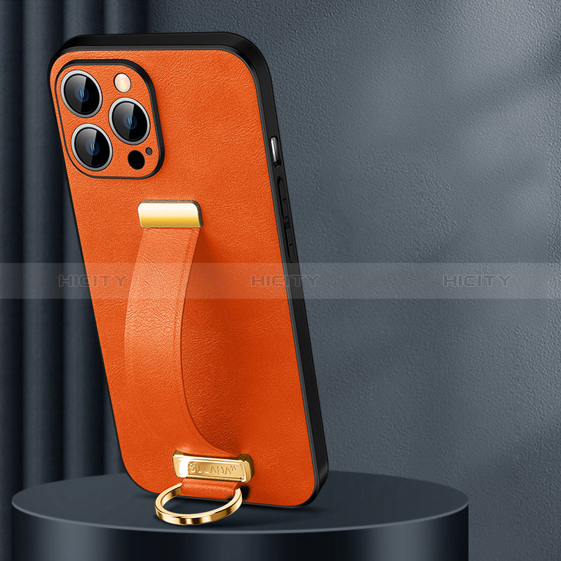 Handyhülle Hülle Luxus Leder Schutzhülle LD1 für Apple iPhone 16 Pro Max Orange Plus