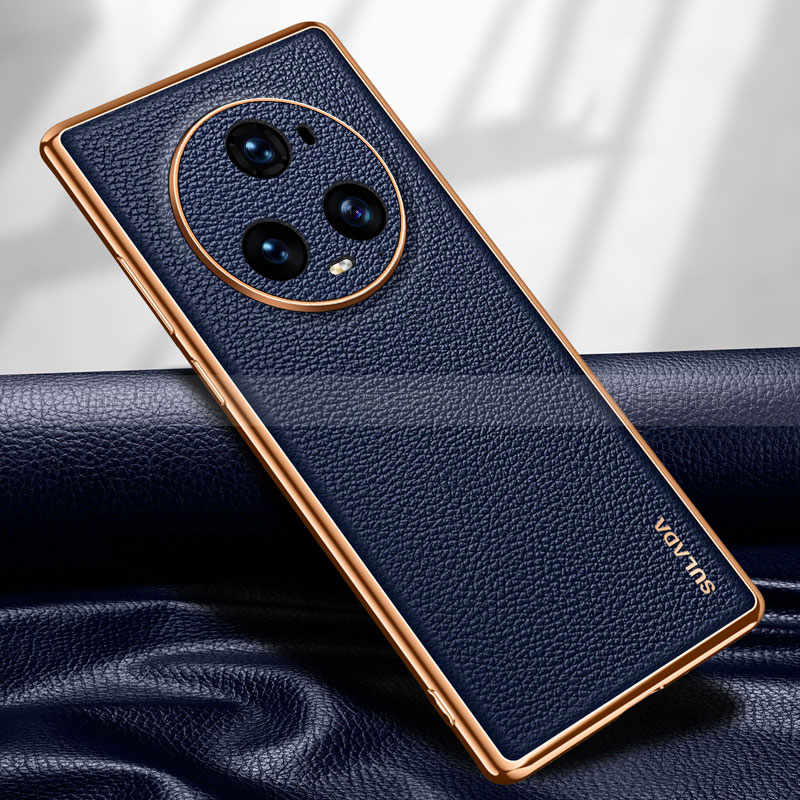 Handyhülle Hülle Luxus Leder Schutzhülle LD1 für Huawei Honor Magic5 Pro 5G Blau Plus