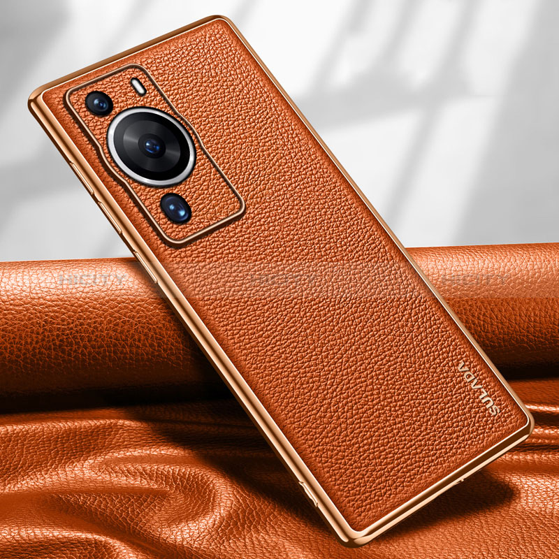 Handyhülle Hülle Luxus Leder Schutzhülle LD1 für Huawei P60 Pro Orange