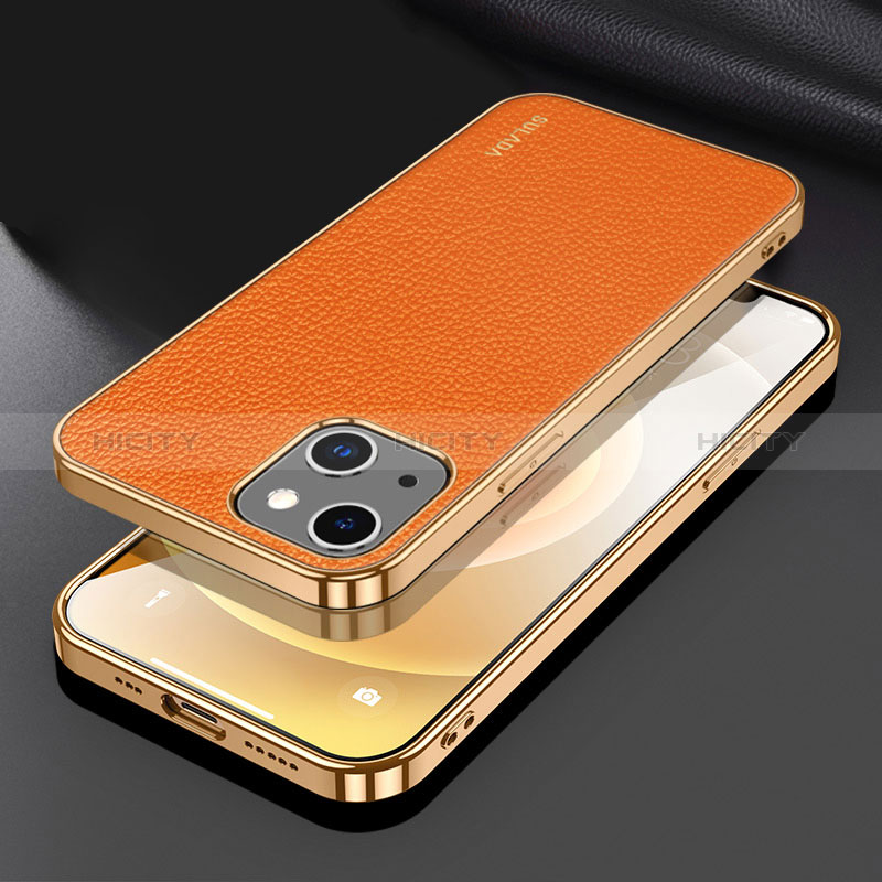 Handyhülle Hülle Luxus Leder Schutzhülle LD3 für Apple iPhone 14 Plus Orange