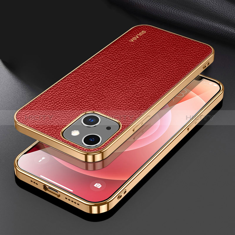 Handyhülle Hülle Luxus Leder Schutzhülle LD3 für Apple iPhone 14 Rot Plus