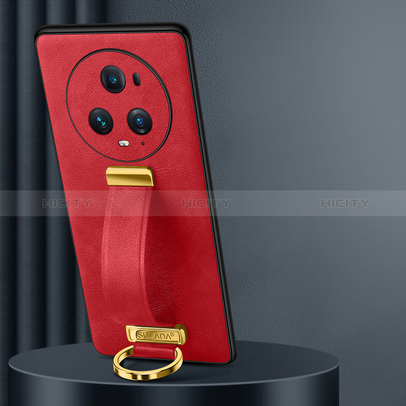 Handyhülle Hülle Luxus Leder Schutzhülle LD3 für Huawei Honor Magic5 Pro 5G Rot Plus