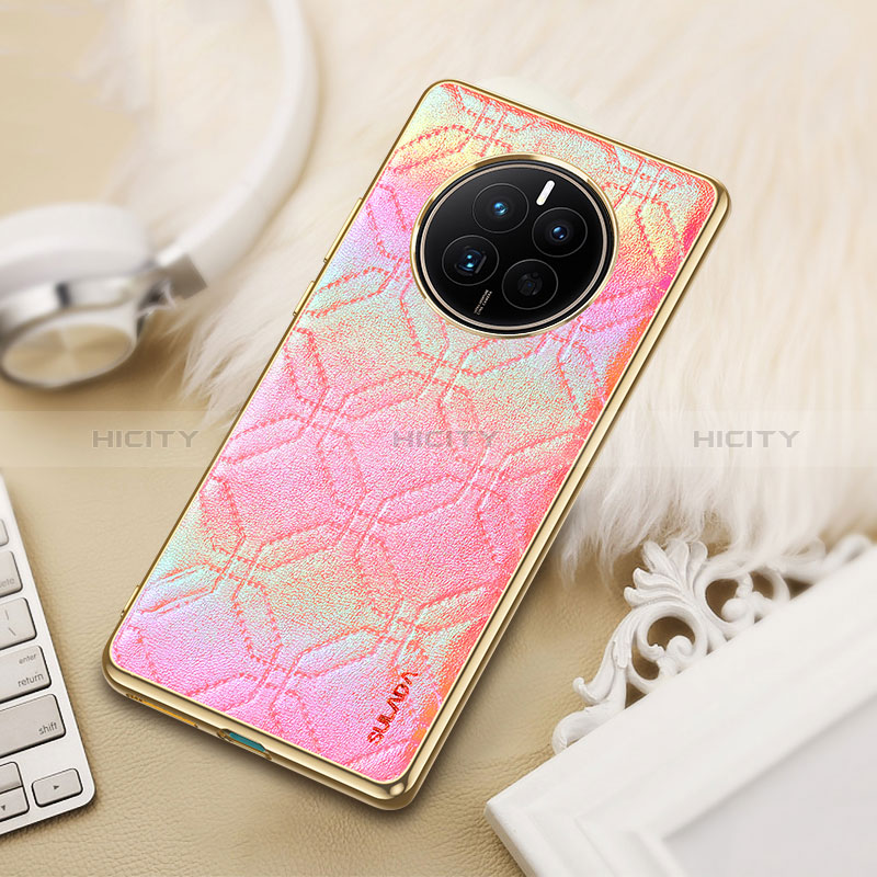 Handyhülle Hülle Luxus Leder Schutzhülle LD4 für Huawei Mate 50 Pink Plus