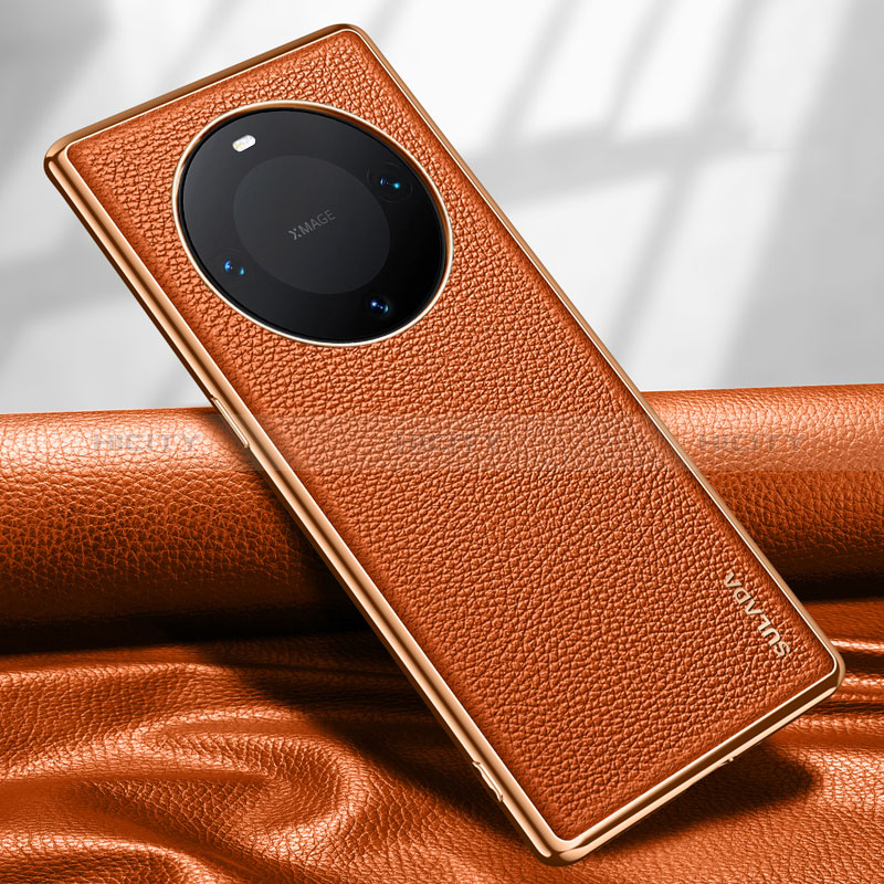 Handyhülle Hülle Luxus Leder Schutzhülle LD4 für Huawei Mate 60 Pro Orange Plus