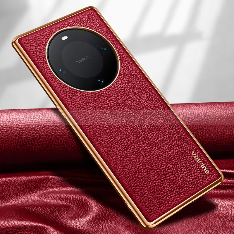 Handyhülle Hülle Luxus Leder Schutzhülle LD4 für Huawei Mate 60 Pro Rot Plus