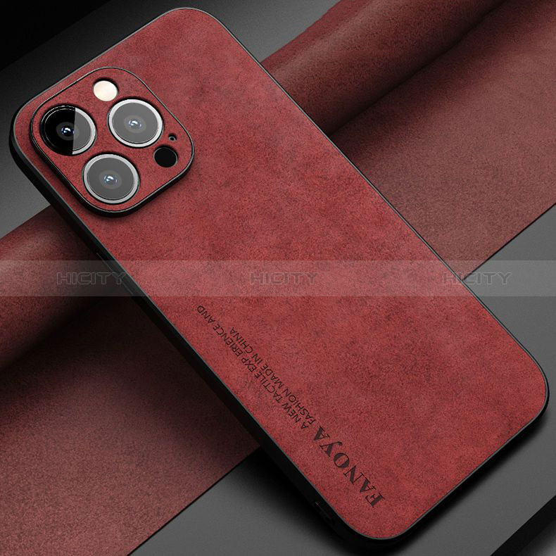 Handyhülle Hülle Luxus Leder Schutzhülle LS1 für Apple iPhone 15 Pro Rot