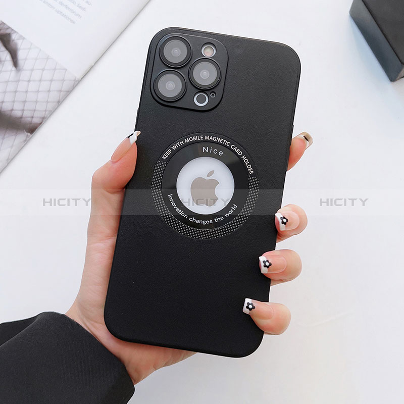 Handyhülle Hülle Luxus Leder Schutzhülle mit Mag-Safe Magnetic Magnetisch für Apple iPhone 15 Pro Schwarz