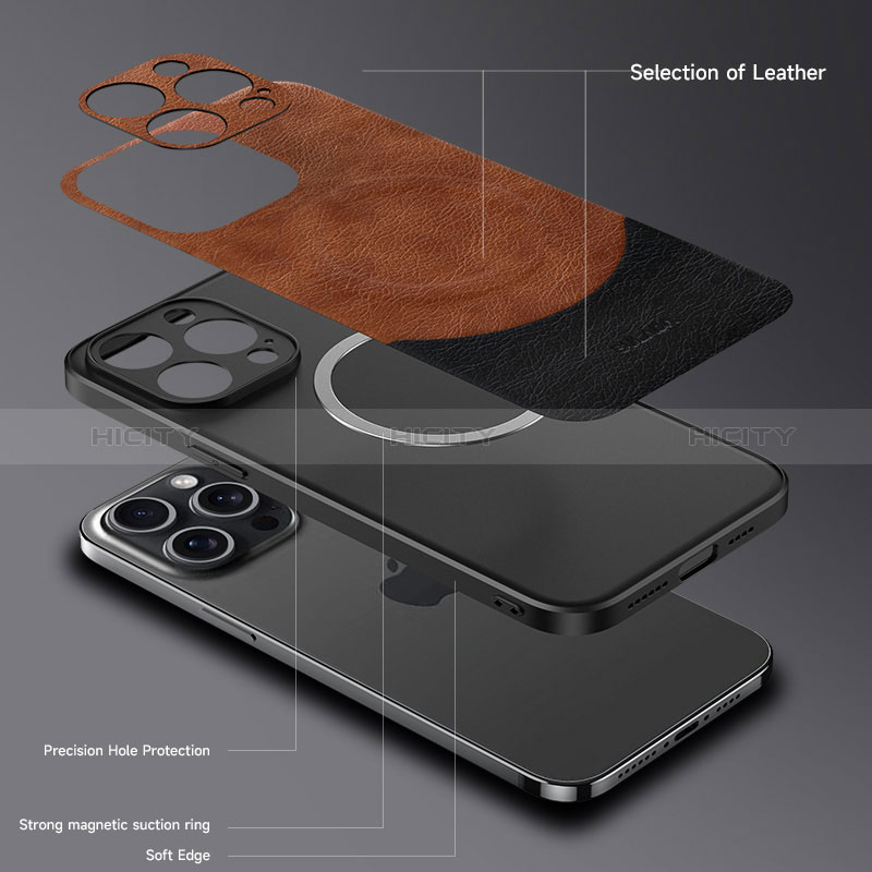 Handyhülle Hülle Luxus Leder Schutzhülle mit Mag-Safe Magnetic Magnetisch LD4 für Apple iPhone 15 Pro Max groß