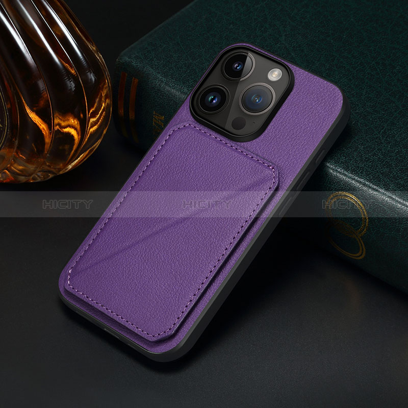 Handyhülle Hülle Luxus Leder Schutzhülle MT4 für Apple iPhone 14 Pro Max Violett Plus