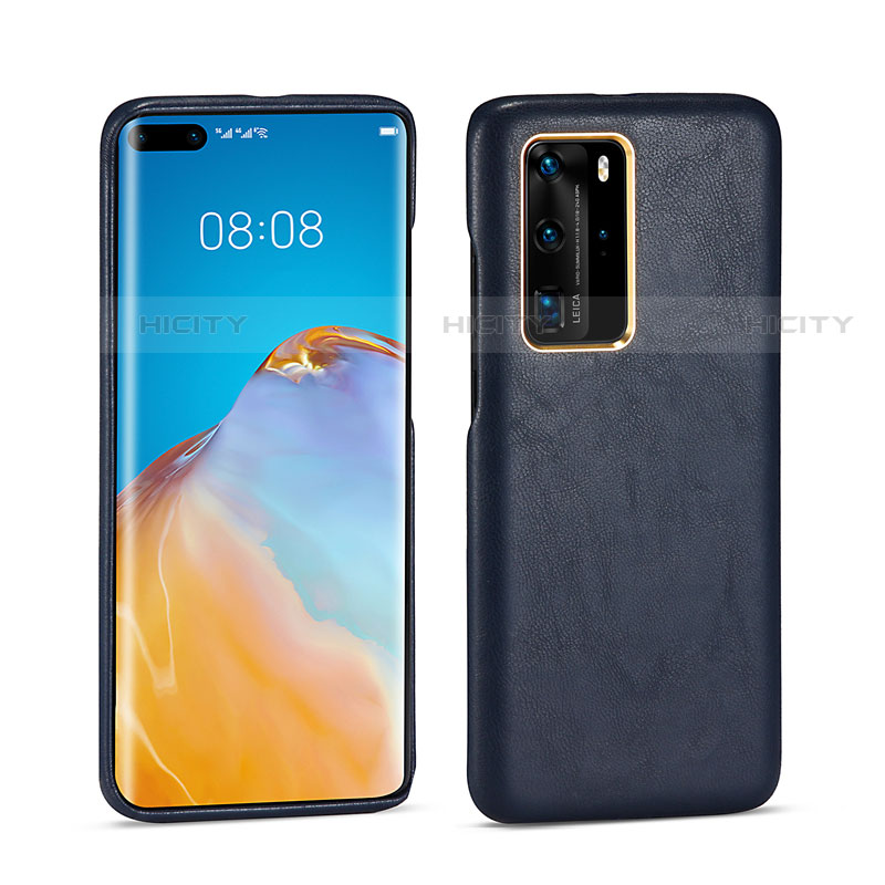 Handyhülle Hülle Luxus Leder Schutzhülle N04 für Huawei P40 Pro Blau