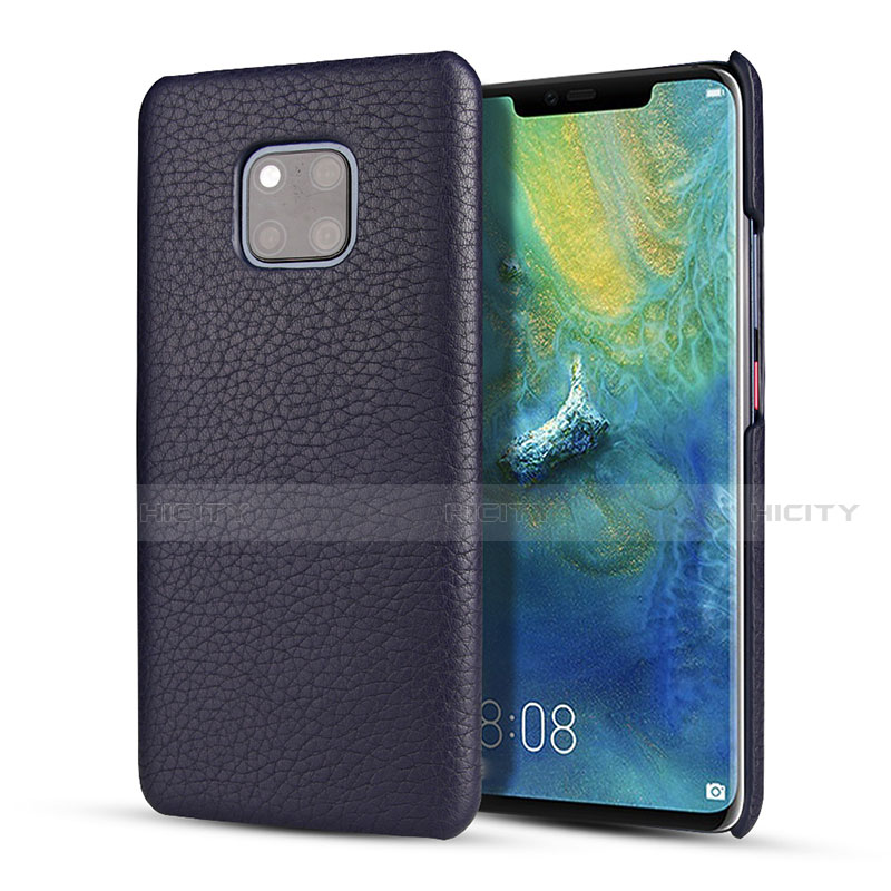 Handyhülle Hülle Luxus Leder Schutzhülle P01 für Huawei Mate 20 Pro Blau