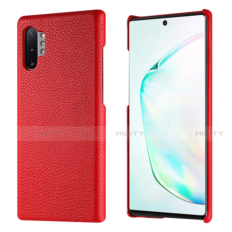 Handyhülle Hülle Luxus Leder Schutzhülle P01 für Samsung Galaxy Note 10 Plus 5G Rot