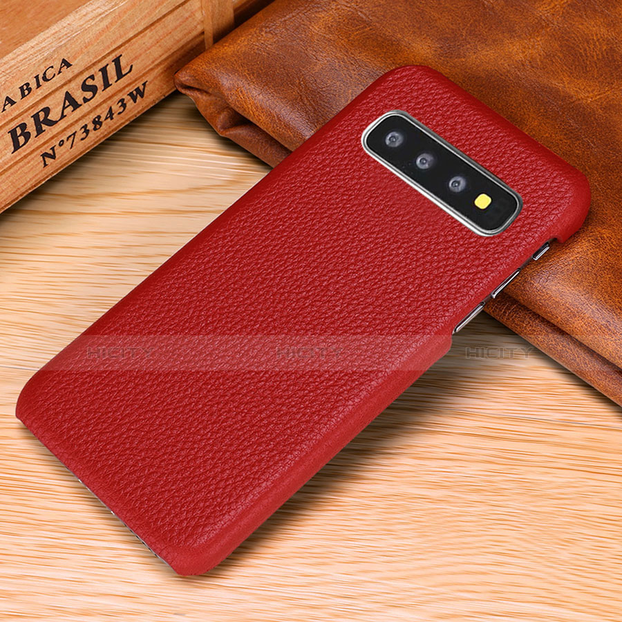 Handyhülle Hülle Luxus Leder Schutzhülle P01 für Samsung Galaxy S10 5G Rot