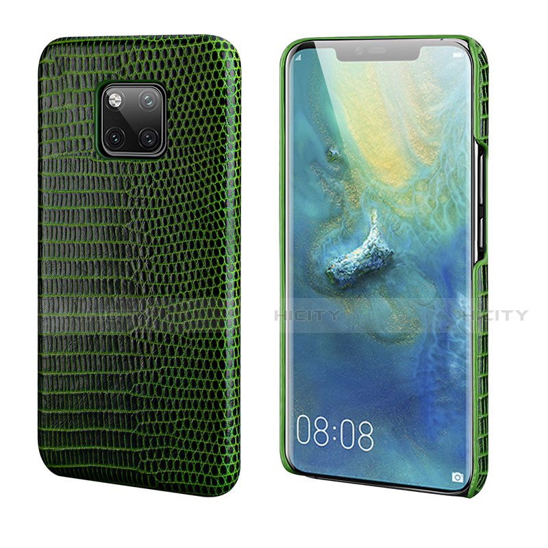 Handyhülle Hülle Luxus Leder Schutzhülle P02 für Huawei Mate 20 Pro Grün