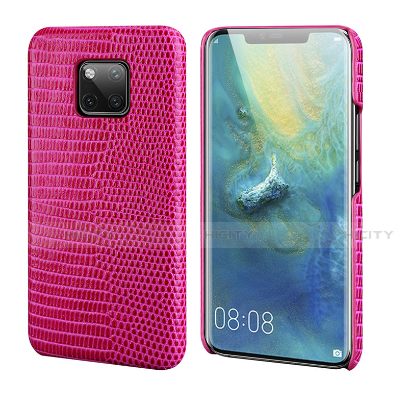 Handyhülle Hülle Luxus Leder Schutzhülle P02 für Huawei Mate 20 Pro Rot