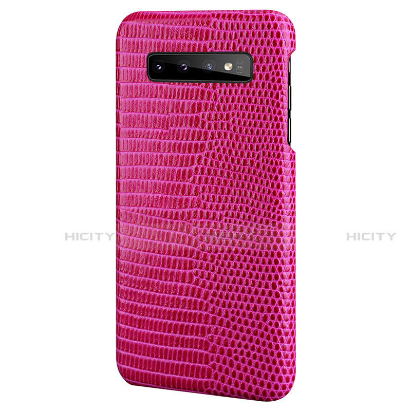 Handyhülle Hülle Luxus Leder Schutzhülle P02 für Samsung Galaxy S10 5G Pink Plus