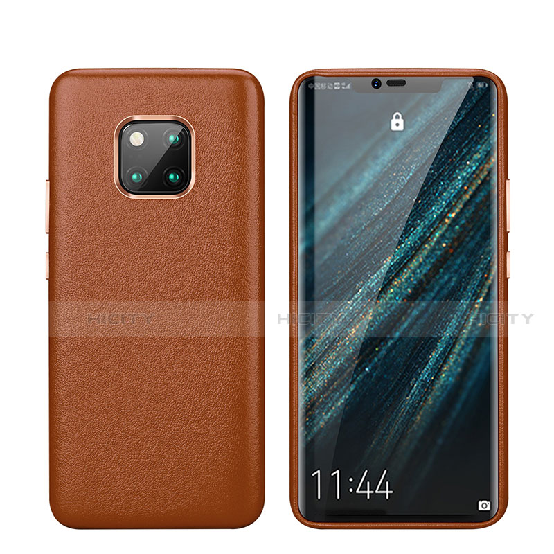 Handyhülle Hülle Luxus Leder Schutzhülle P03 für Huawei Mate 20 Pro Braun Plus