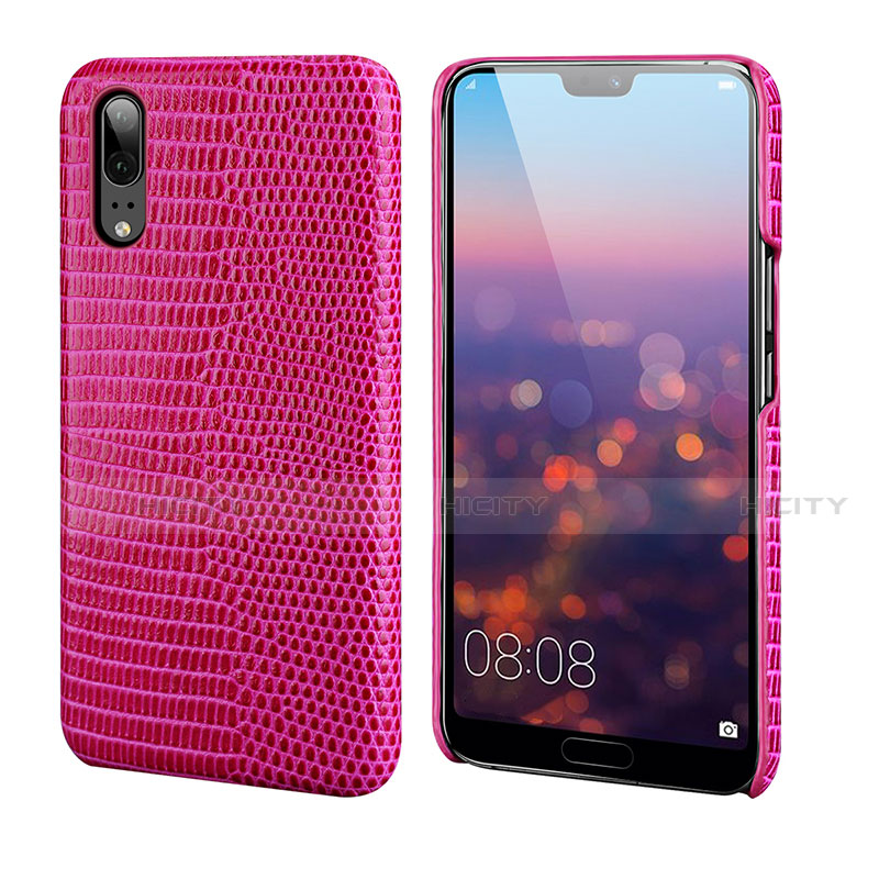 Handyhülle Hülle Luxus Leder Schutzhülle P03 für Huawei P20 Pink