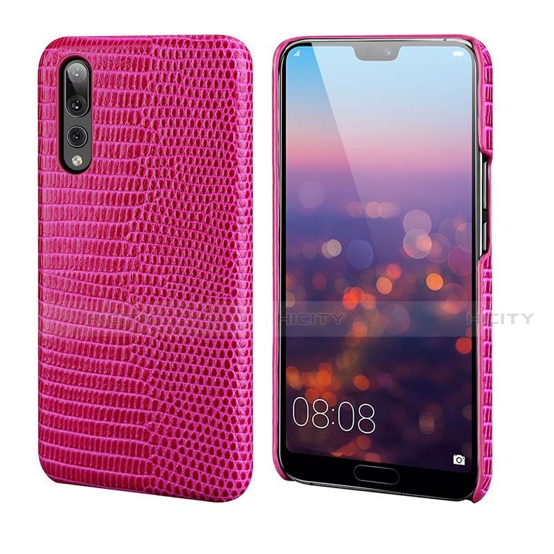 Handyhülle Hülle Luxus Leder Schutzhülle P03 für Huawei P20 Pro Pink