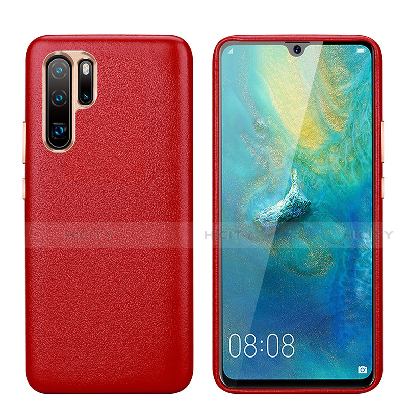 Handyhülle Hülle Luxus Leder Schutzhülle P03 für Huawei P30 Pro New Edition Rot Plus