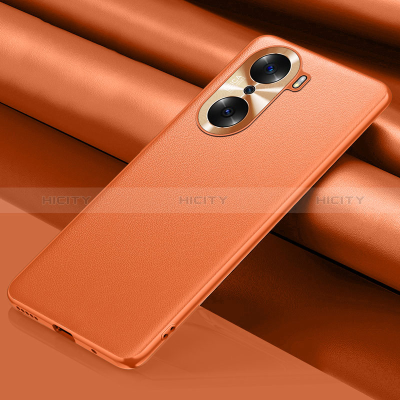 Handyhülle Hülle Luxus Leder Schutzhülle QK1 für Huawei Honor 60 Pro 5G Orange