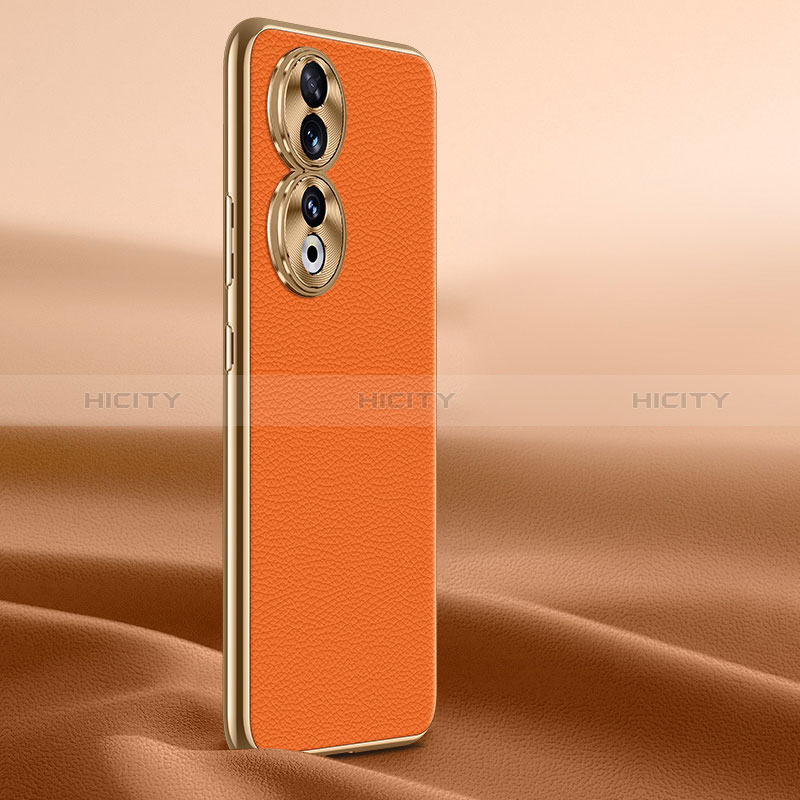 Handyhülle Hülle Luxus Leder Schutzhülle QK1 für Huawei Honor 90 5G Orange