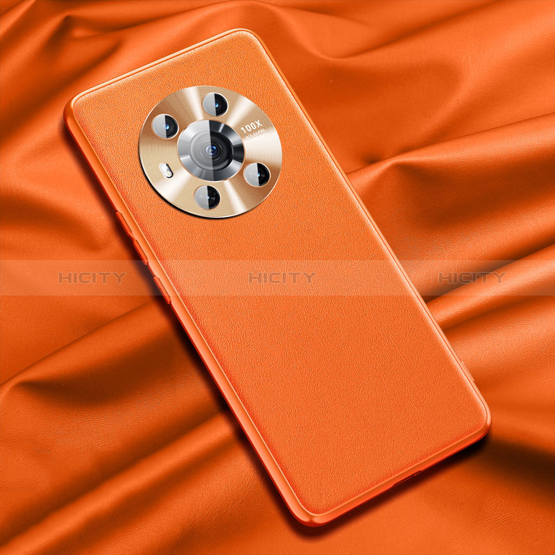 Handyhülle Hülle Luxus Leder Schutzhülle QK1 für Huawei Honor Magic3 5G Orange