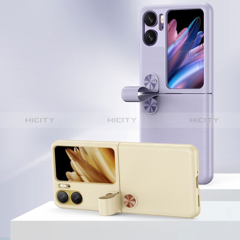 Handyhülle Hülle Luxus Leder Schutzhülle QK1 für Oppo Find N2 Flip 5G groß