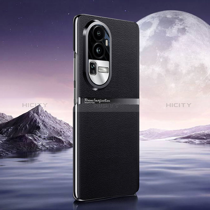 Handyhülle Hülle Luxus Leder Schutzhülle QK1 für Oppo Reno10 Pro+ Plus 5G Schwarz Plus