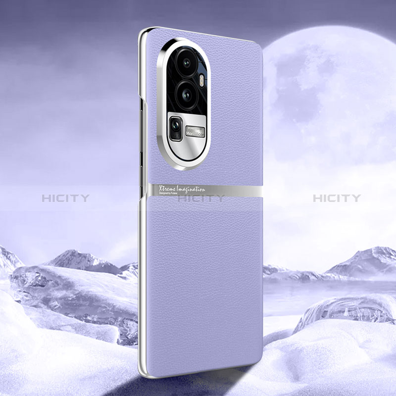 Handyhülle Hülle Luxus Leder Schutzhülle QK1 für Oppo Reno10 Pro+ Plus 5G Violett