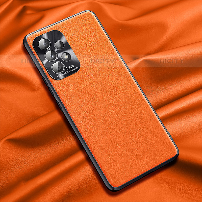 Handyhülle Hülle Luxus Leder Schutzhülle QK1 für Samsung Galaxy M32 5G Orange