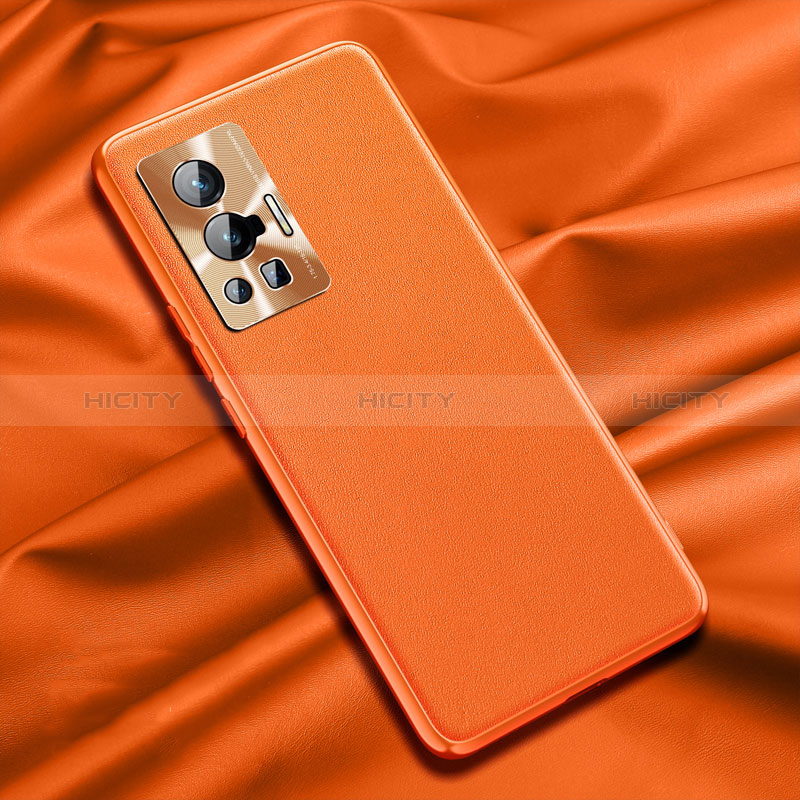 Handyhülle Hülle Luxus Leder Schutzhülle QK1 für Vivo X70 Pro 5G Orange